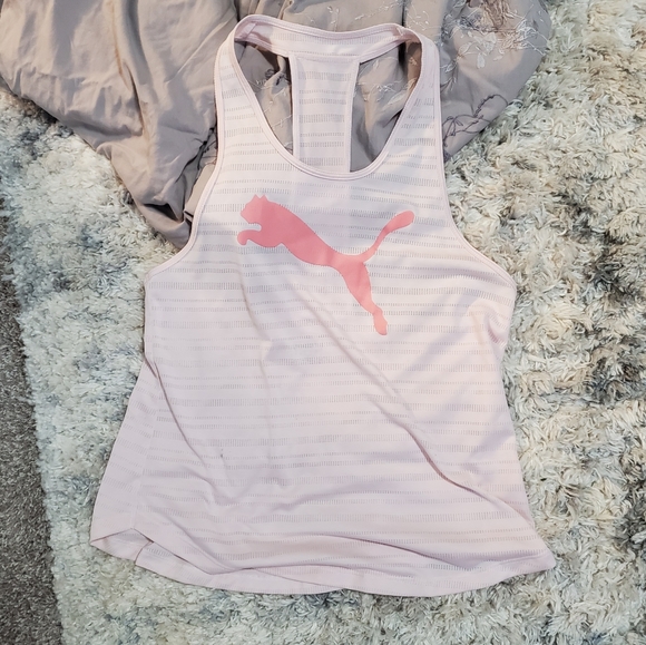 M Pink Puma Gym T-back Tank Top - Picture 1 of 4